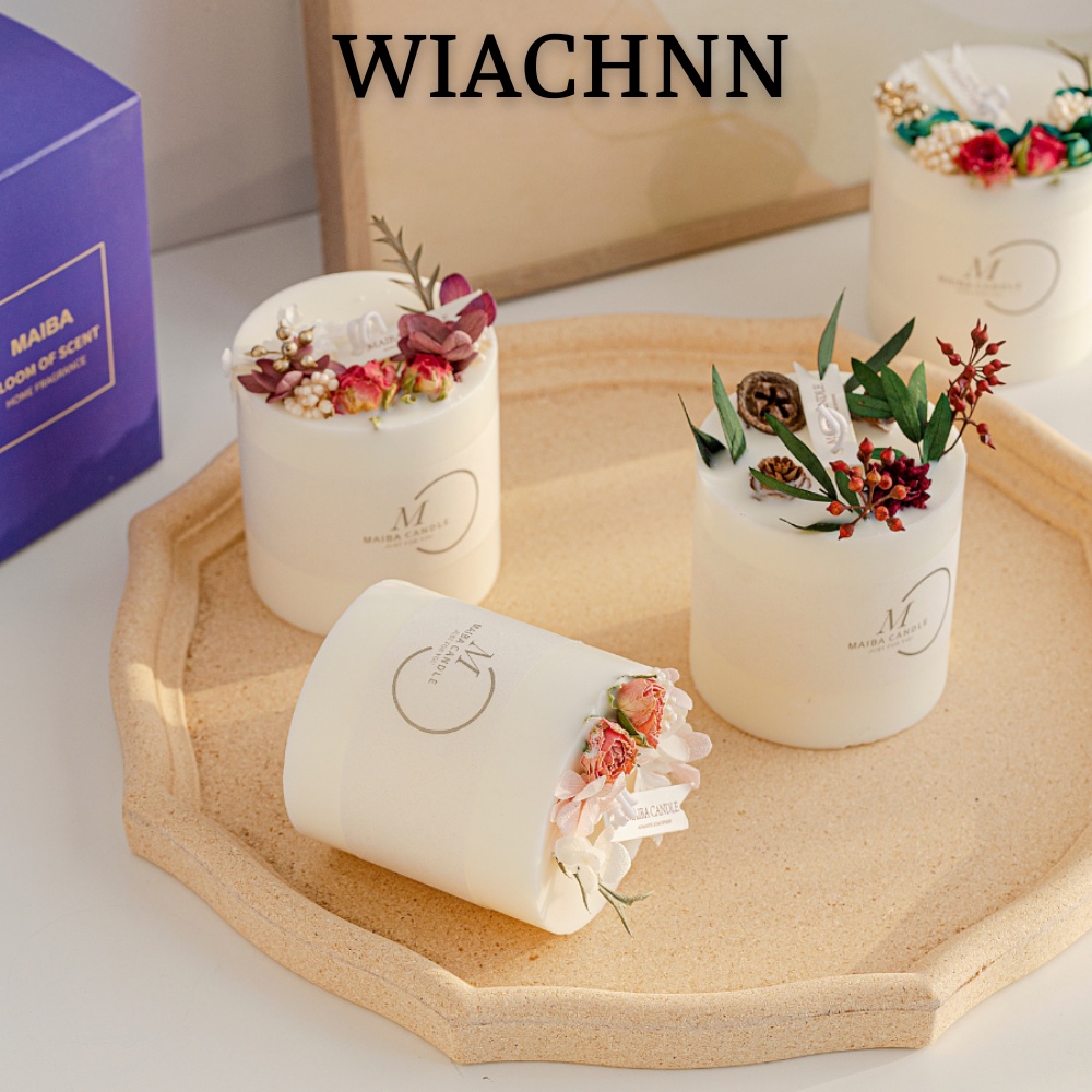 Nến Thơm Handmade Wiachnn Hương Thơm Bốn Mùa Hoa Khô Tự Nhiên Trang Trí Nhà Cửa Hộp Đẹp Sang Trọng NTT