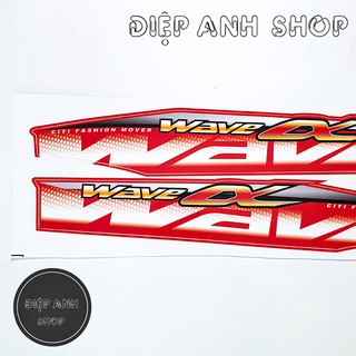 Tem xe Wave Alpha 100  Màu Đỏ  ( VIDEO THỰC TẾ ) - Tem Wave chế