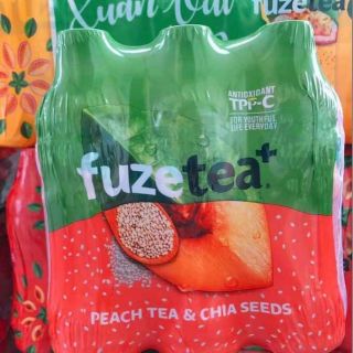 TRÀ ĐÀO HẠT CHIA FUZE TEA 🍑🍑🍑 Lốc 6 CHAI