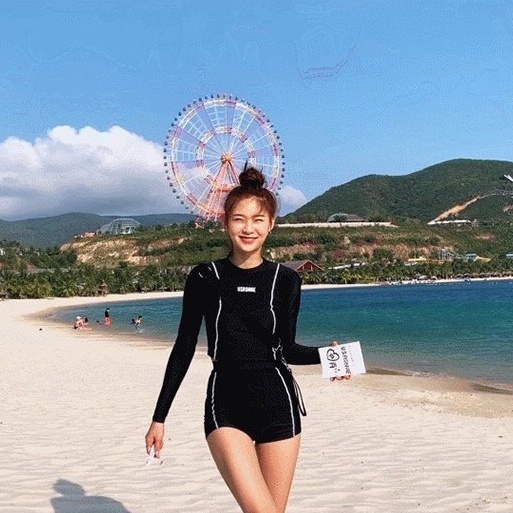 Bộ bikini, quần áo bơi dài tay kín đáo, có sẵn lót ngực STORE HERA BKN03