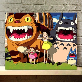 Tranh sơn dầu tự tô TOTORO KT50*40