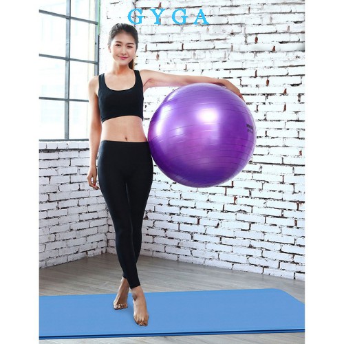 Bóng tập yoga gym cao cấp 55cm, 65cm, 75cm dày 2mm dầy chắc chắn chống nổ GYGA