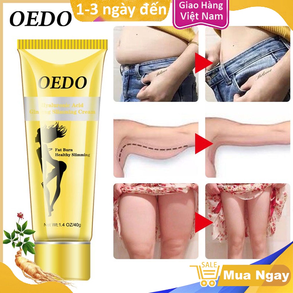 Kem Tan Mỡ Bụng OEDO Đốt Cháy Chất Béo Giảm Cân Hiệu Quả (Chứa Axit Hyaluronic Và Nhân Sâm)