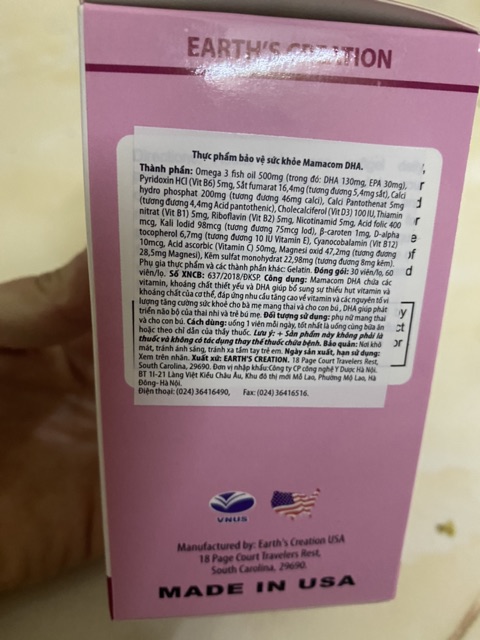 Mamacom DHA- Vitamin tổng hợp cho mẹ bầu