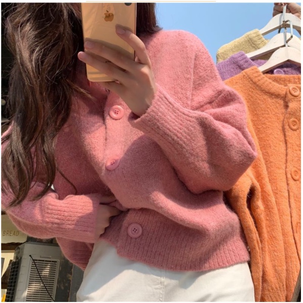 Áo Cardigan dáng ngắn - Phong cách Vintage - Hàng Quảng Châu chất lượng cao (có hình thật)