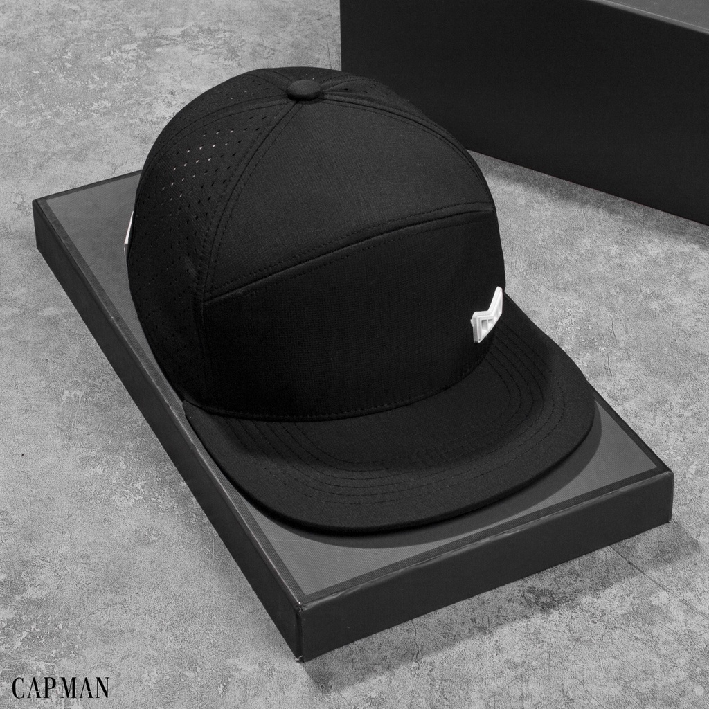 Mũ lưỡi trai CAPMAN chính hãng full box, nón kết nam snapback vải dù CM63 màu đen