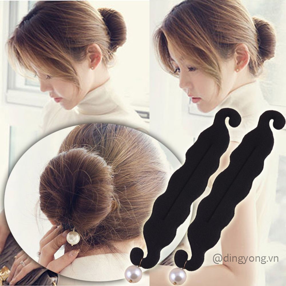 Dụng cụ hỗ trợ búi tóc đính ngọc trai giả xinh xắn
