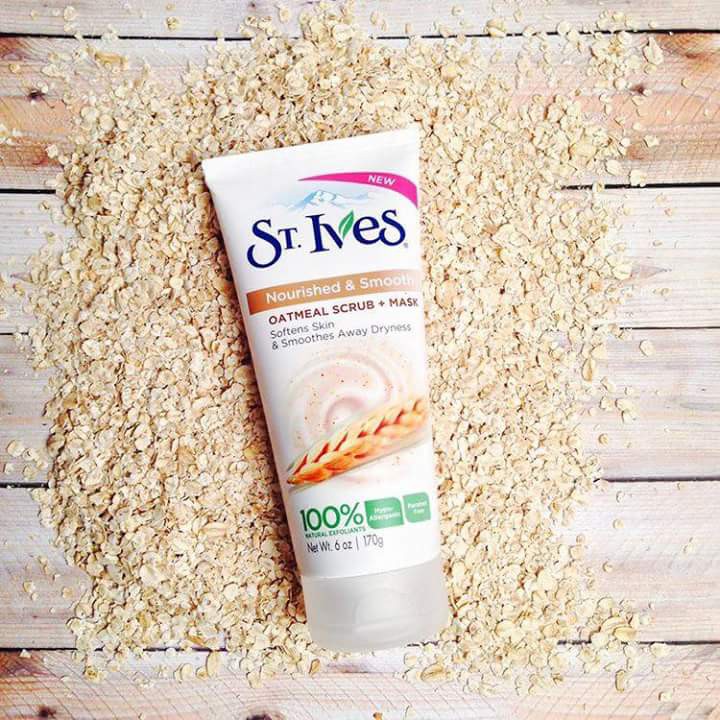 Mặt nạ dưỡng da và tẩy tế bào chết St.Ives Smooth & Nourished Scrub & Mask Oatmeal Lúa mạch