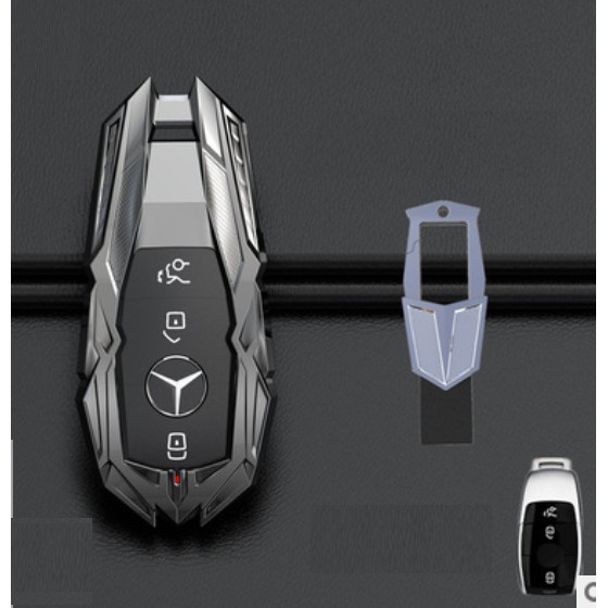 ỐP KHÓA MERCEDES HỢP KIM CAO CẤP SANG TRỌNG MẪU MỚI NHẤT CHÌA HÌNH LÁ