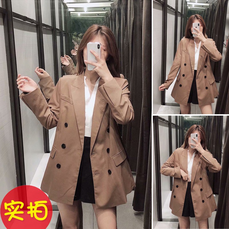 ÁO BLAZER ZARA NỮ MÀU NÂU AUTH TUỒN | BigBuy360 - bigbuy360.vn
