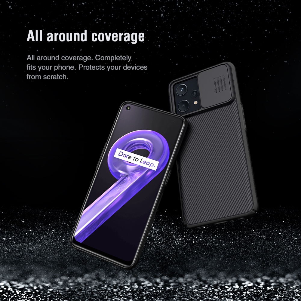 Ốp điện thoại NILLKIN bằng PC cứng chống sốc có tấm bảo vệ camera cho Realme 9 Pro Plus / 9 Pro+ / Realme 9 4G