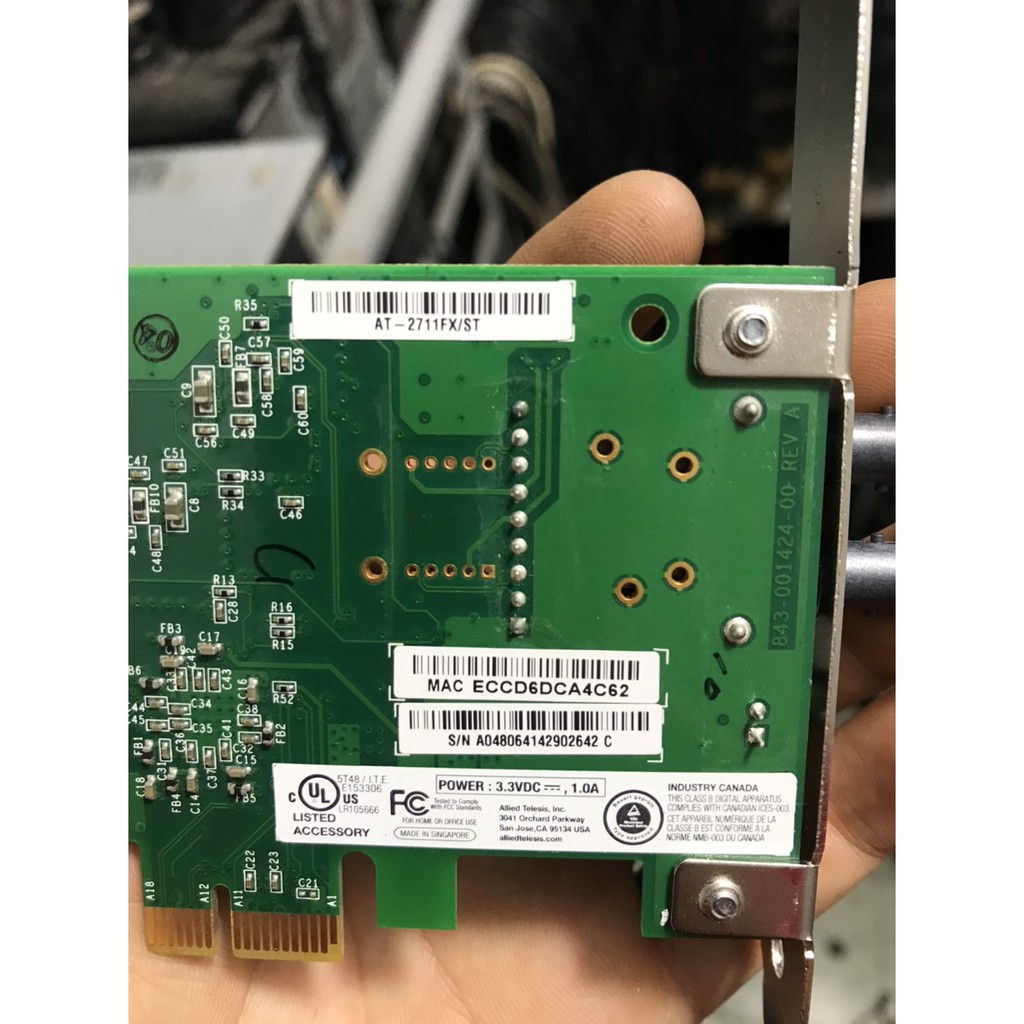 card mạng tốc độ cao AT-2711FX/ST PCI Express x1 PCIE Network Interface Card Allied Fiber AT 2711FX ST