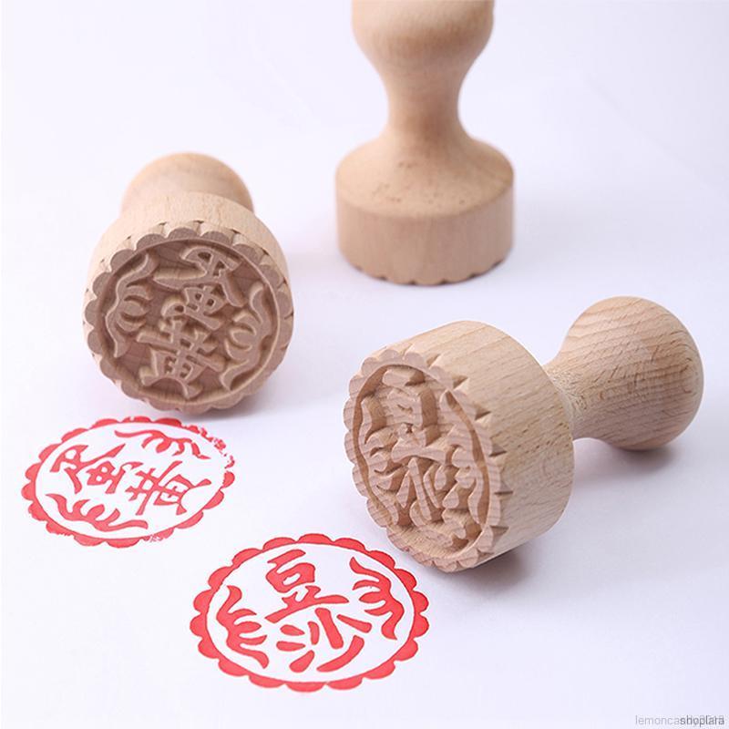 Con Dấu In Trang Trí Bánh Bằng Gỗ 5cm