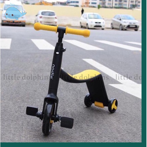 Siêu xe Nadle 3 trong 1 vừa làm xe đạp, xe chòi chân, xe scooter Joovy [ Dolphins ] cho bé từ 2 tuổi trở lên