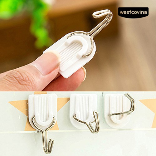 Bộ 6 Móc Treo Đồ Dán Tường Bằng Thép Không Gỉ Tiện Dụng