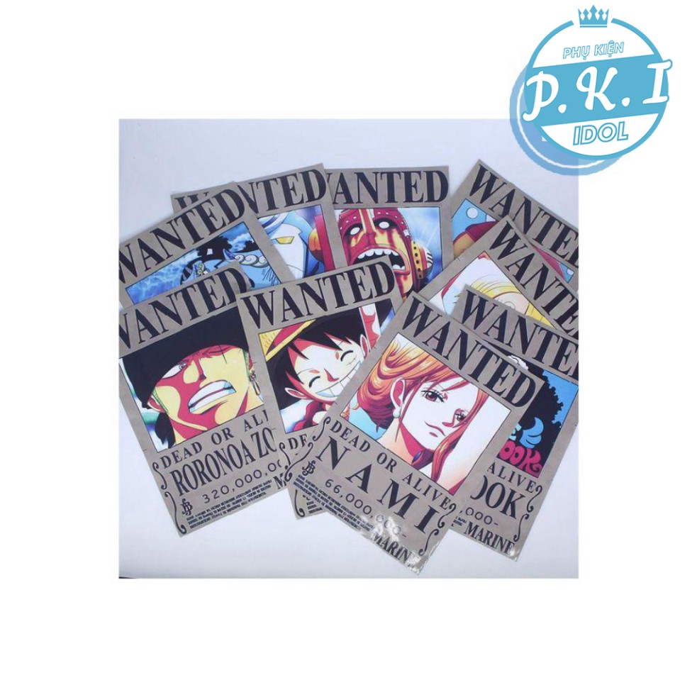 Bộ 20 Poster Wanted One Piece - QUÀ TẶNG ANIME