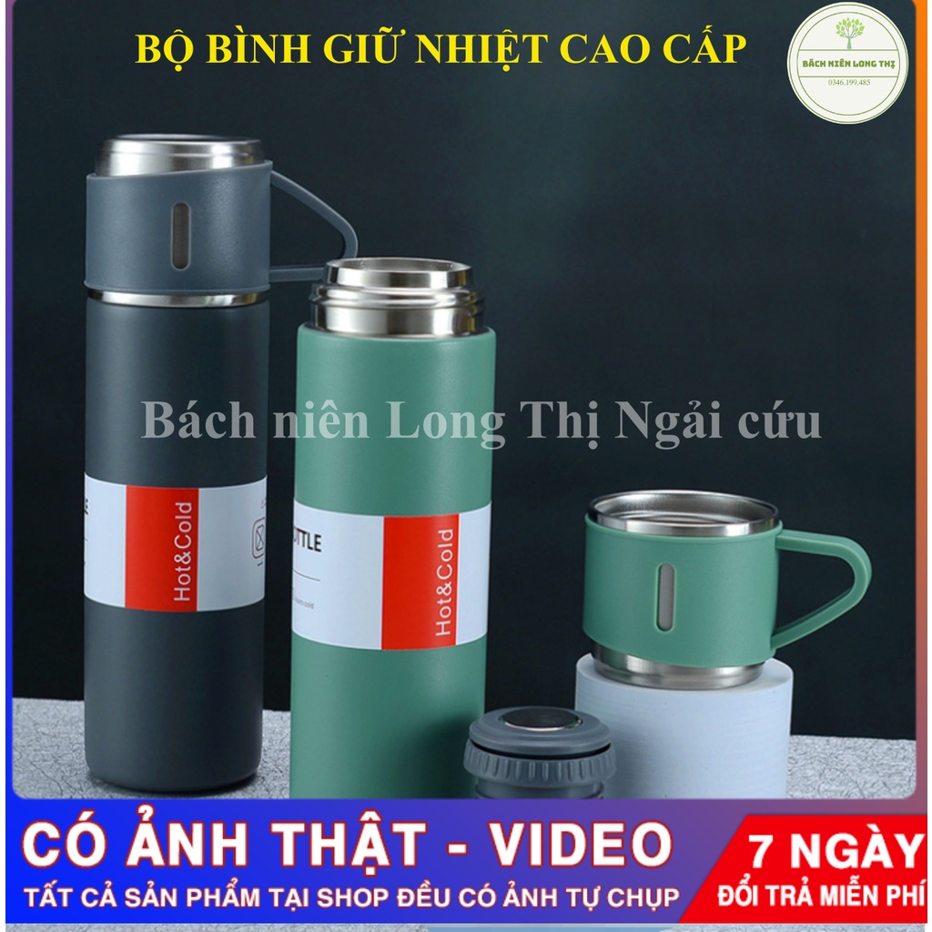 (Bộ 3 món) Bình giữ nhiệt trà giữ ấm được 10 tiếng, ấm áp cả ngày
