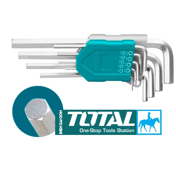 Total Bộ lục giác đầu bằng 1.5-10mm 9 chi tiết hệ mét THT106191