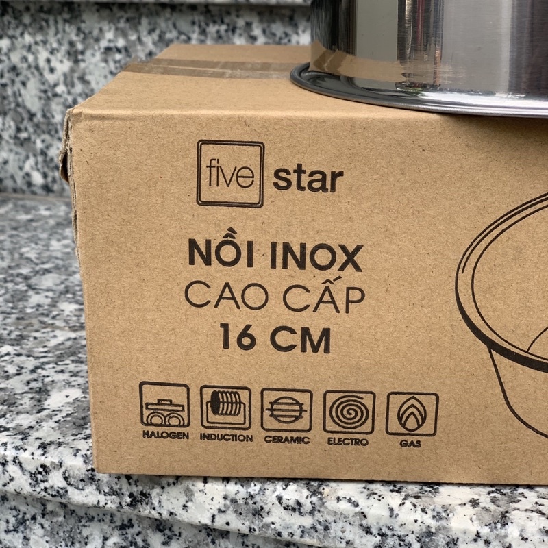 Nồi (quánh) có tay cầm inox 16cm Fivestar