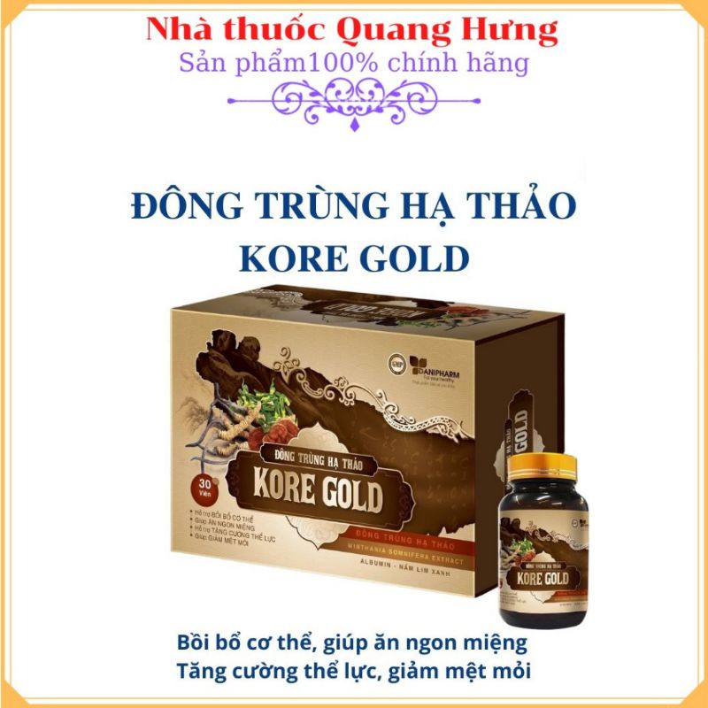 viên Đông trùng hạ thảo kore gold.bồi bổ sức khỏe tăng cường thể lực giảm mệt mỏi, giúp ăn ngủ ngon (lọ 30 viên)
