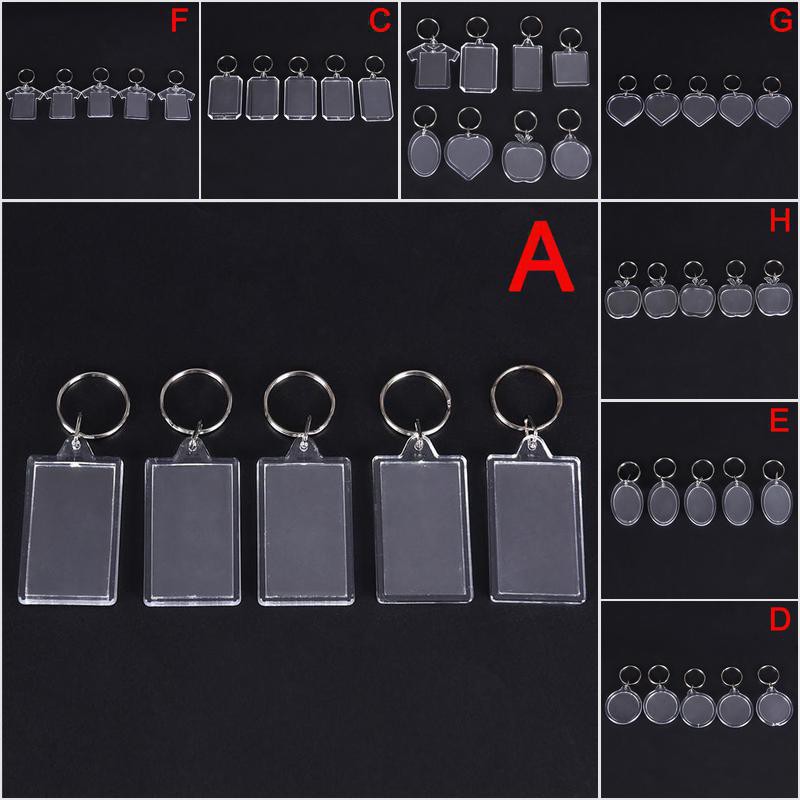 Móc Khóa Khung Ảnh Trong Suốt 5 Cái