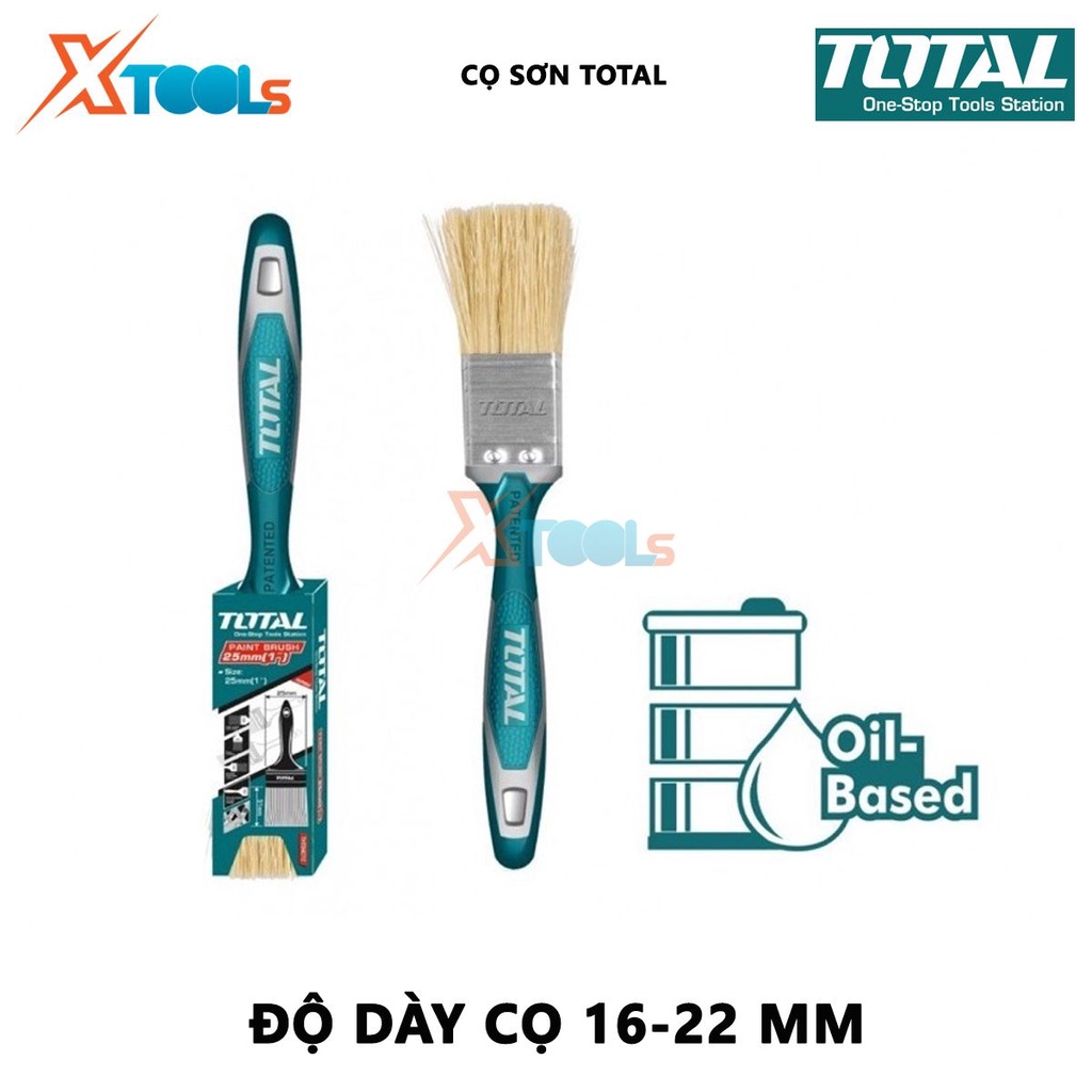 Cọ sơn TOTAL | chổi quét sơn chiều dài cọ 51 - 70mm bề rộng cọ 1"  - 4"  độ dày cọ 16 - 22mm [X