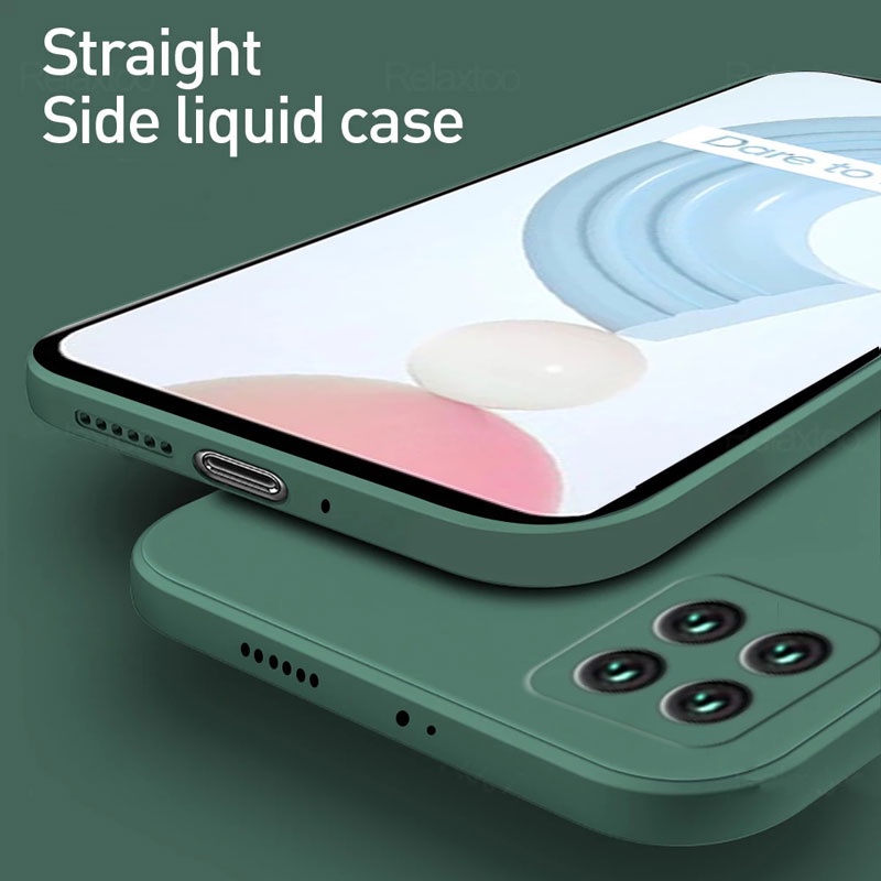 Ốp điện thoại dẻo khung vuông cho Realme C25 C25s C21 C21y C25y C17 C15 C11 C12 C3 GT Neo Q3 Pro XT X2 4G 5G 2023