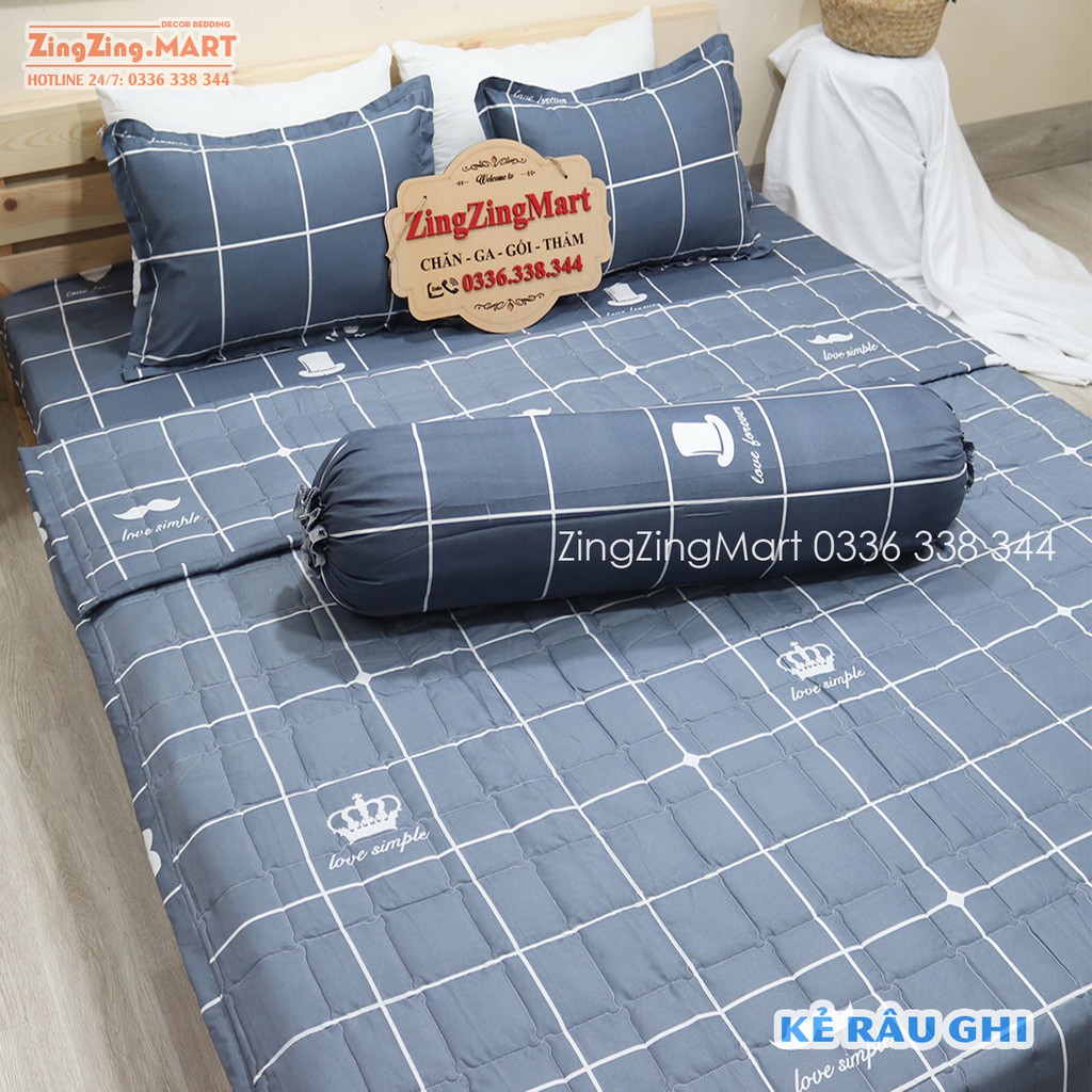 [Siêu KM] Chăn hè ( mền ) trần bông 3 lớp Mẫu Caro 3 màu chat chọn mẫu (Được lựa mẫu)