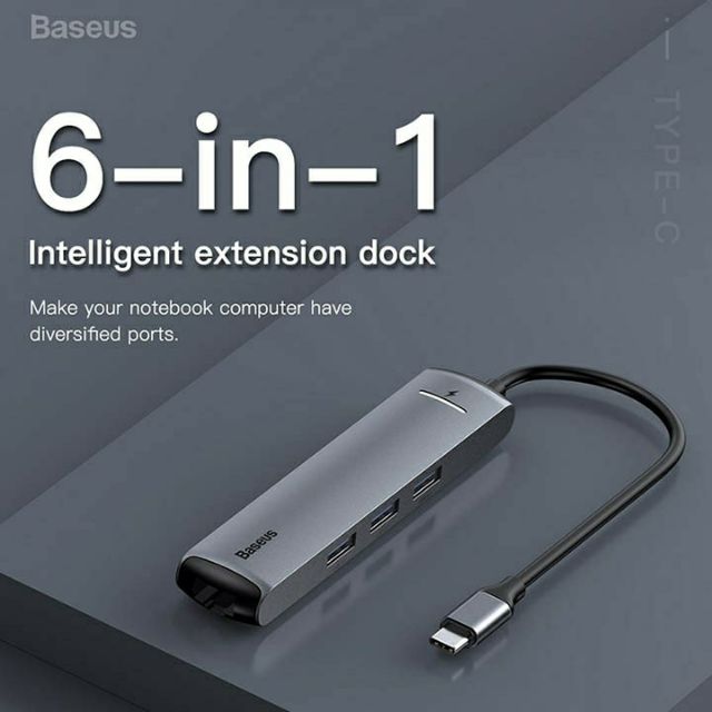 Hub chuyển Baseus Mechanical Eye 6 in 1 Smart Hub có bảo hành