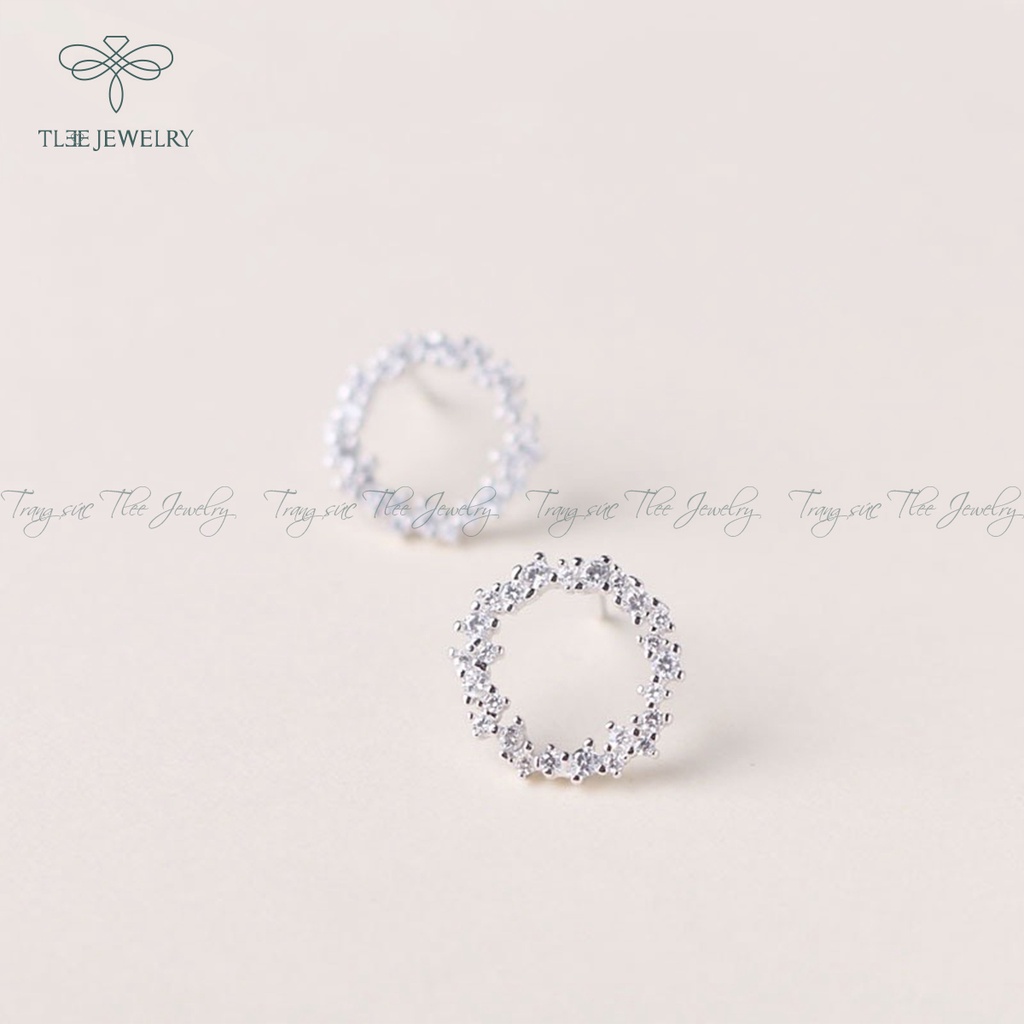 Khuyên tai bạc nữ TLEE Bluesea nạm đá cao cấp sang trọng NCJ B0129