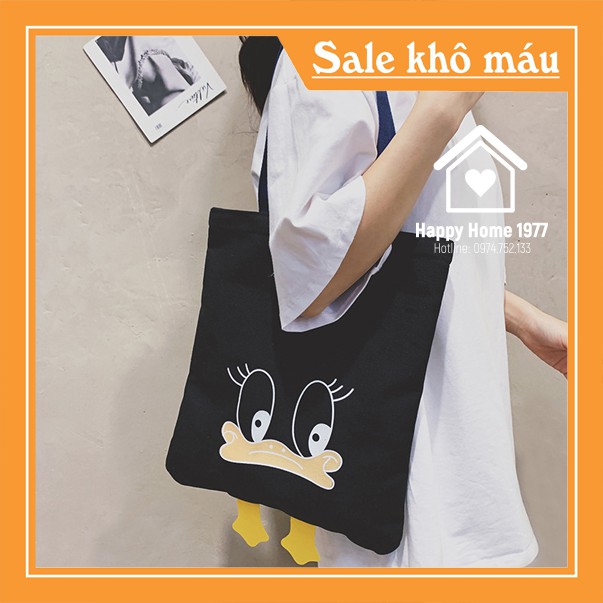 [THSP56] Túi tote Vải canvas mềm Đẹp Cực Hot đựng vừa a4 Happyhome[SIÊU SALE] Túi vải xinh nhiều hình