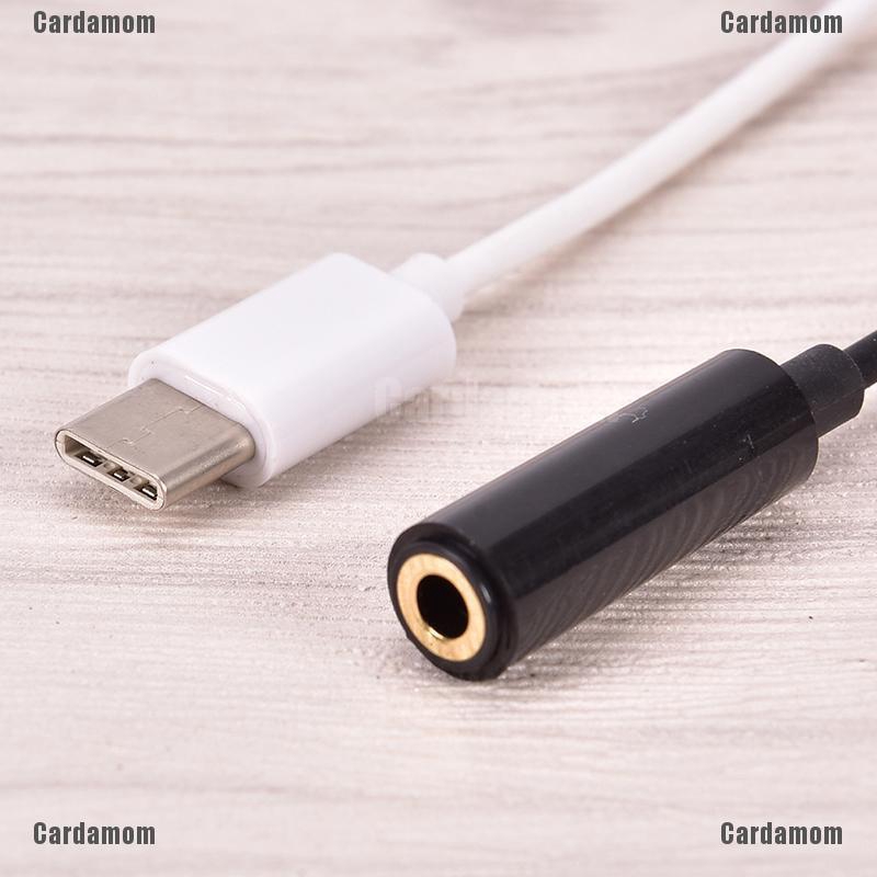 Dây cáp nối đầu USB Type C sang đầu cắm tai nghe 3.5mm cho Samsung LG Xiaomi LeEco