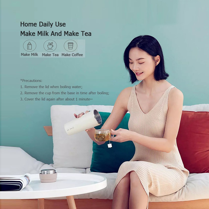 Cốc Đun Nước Xiaomi Xl 17pin B001 Chất Liệu Thép Không Gỉ 304 Giữ Nhiệt Đa Năng 400ml