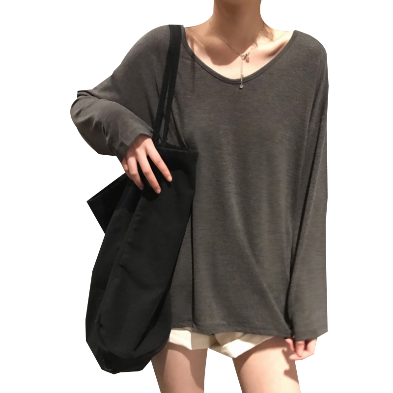 Áo thun SUXI tay dài cổ tròn nhiều tùy chọn thời trang cho nữ
