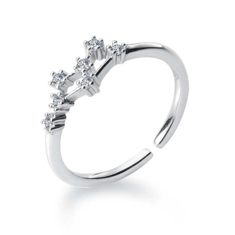 Nhẫn Gmai Zodic mạ bạc 925 đính đá Zircon thời trang cho nữ