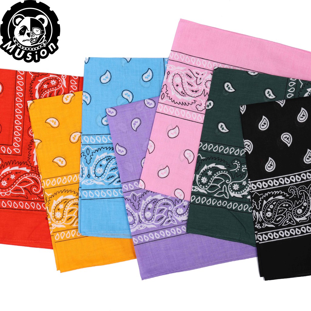 Khăn Vuông 100% Cotton 55cm X 55cm In Họa Tiết Phong Cách Hip Hop Cho Cả Nam Và Nữ