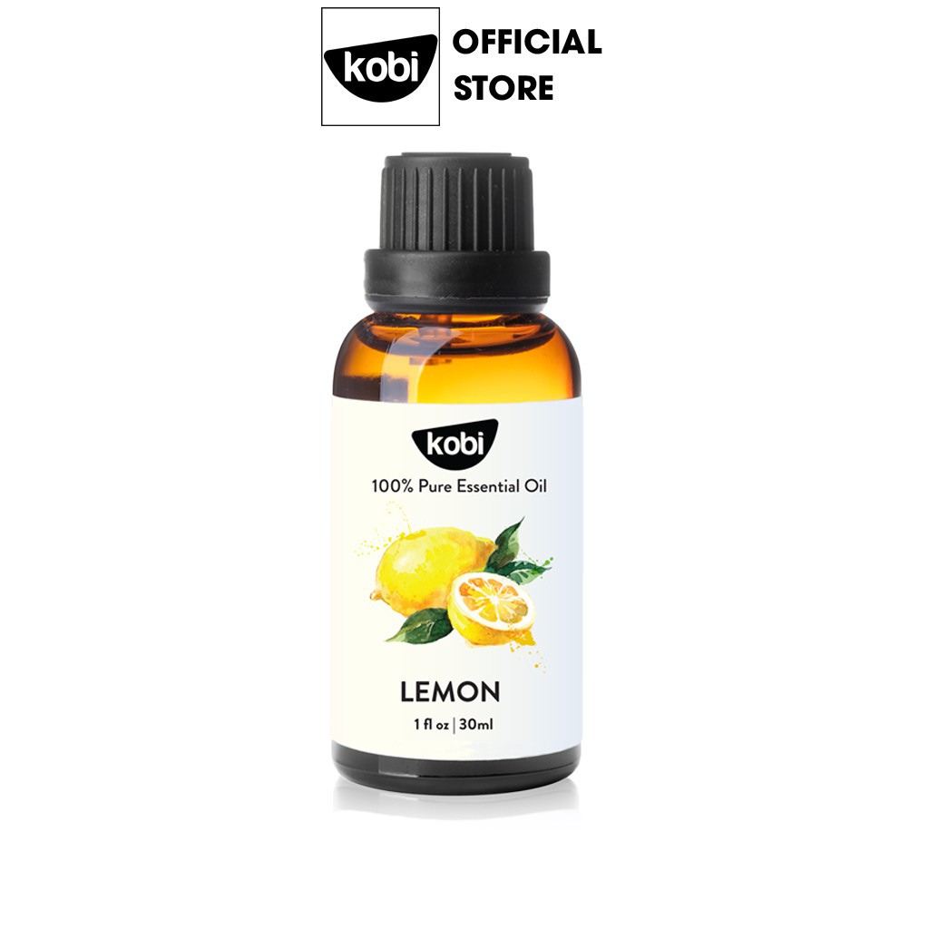 Tinh dầu Chanh Tươi Kobi Lemon essential oil giúp thơm phòng, se da, tinh thần sảng khoái - 30ml
