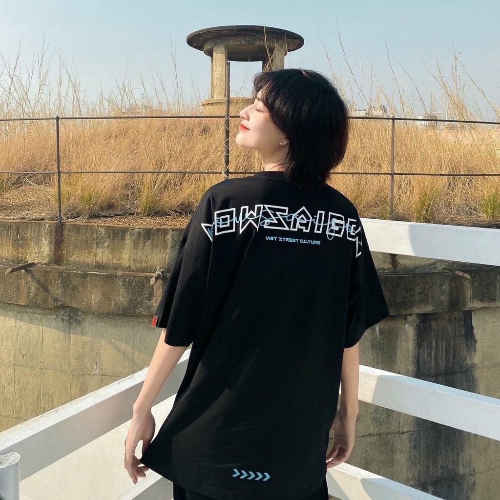 Áo thun NOWSAIGON BASIC màu đen unisex tay lỡ form rộng | BigBuy360 - bigbuy360.vn