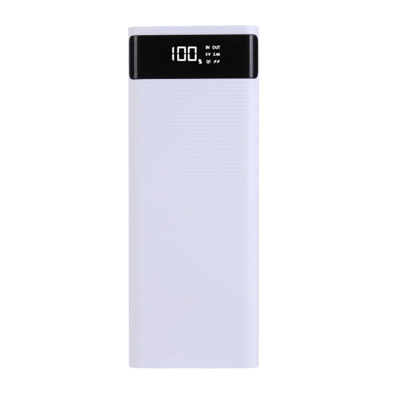 Vỏ Pin Sạc Dự Phòng Hai Cổng Usb Qc3.0 Màn Hình Lcd 8x18650 Không Kèm Pin Sạc Dự Phòng