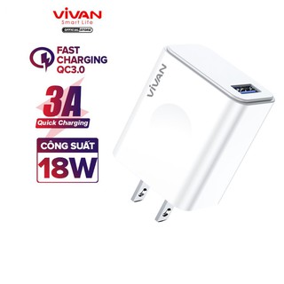 Cốc Sạc Nhanh 18W VIVAN DQ01U Tiêu Chuẩn Quốc Tế - BẢO HÀNH 12 THÁNG 1 ĐỔI 1
