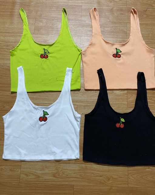 Áo 2 dây Croptop thêu (Video)