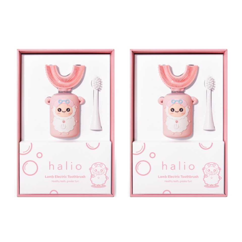 Combo Chị Em - Set Hai Bàn Chải Đánh Răng Điện Chữ U Cho Bé Màu Pink
