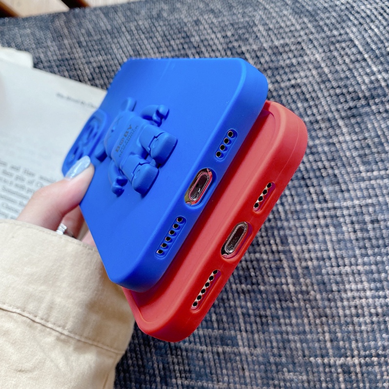 Ốp Điện Thoại Silicon Mềm Có Giá Đỡ Hình Gấu Bảo Vệ Camera Cho Samsung Galaxy A6 Plus A8 A7 2018 A750 A6+ A8+