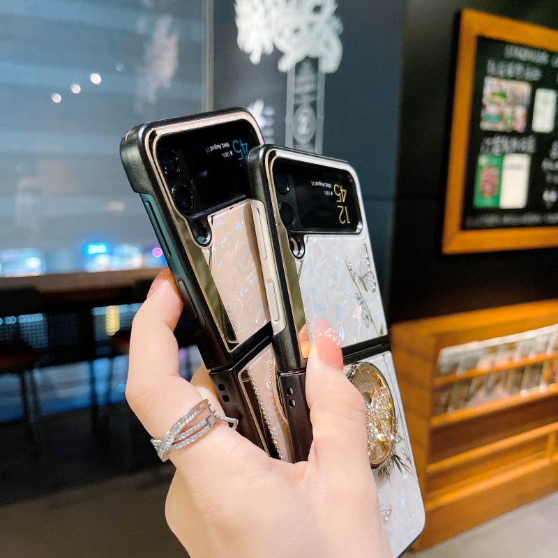 Ốp Điện Thoại Gập Làm Giá Đỡ Hình Bướm Chống Sốc Cho Samsung Galaxy Z Flip 4 Flip 3