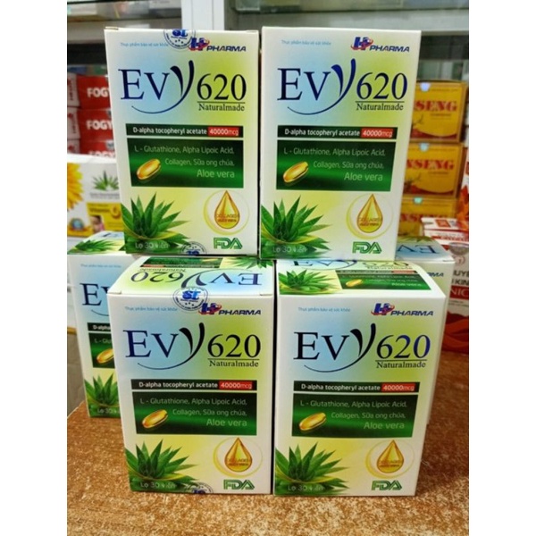 EVY 620 bổ sung vitamin E tự nhiên hỗ trợ sáng da- đẹp tóc - chống lão hóa lọ 30 viên