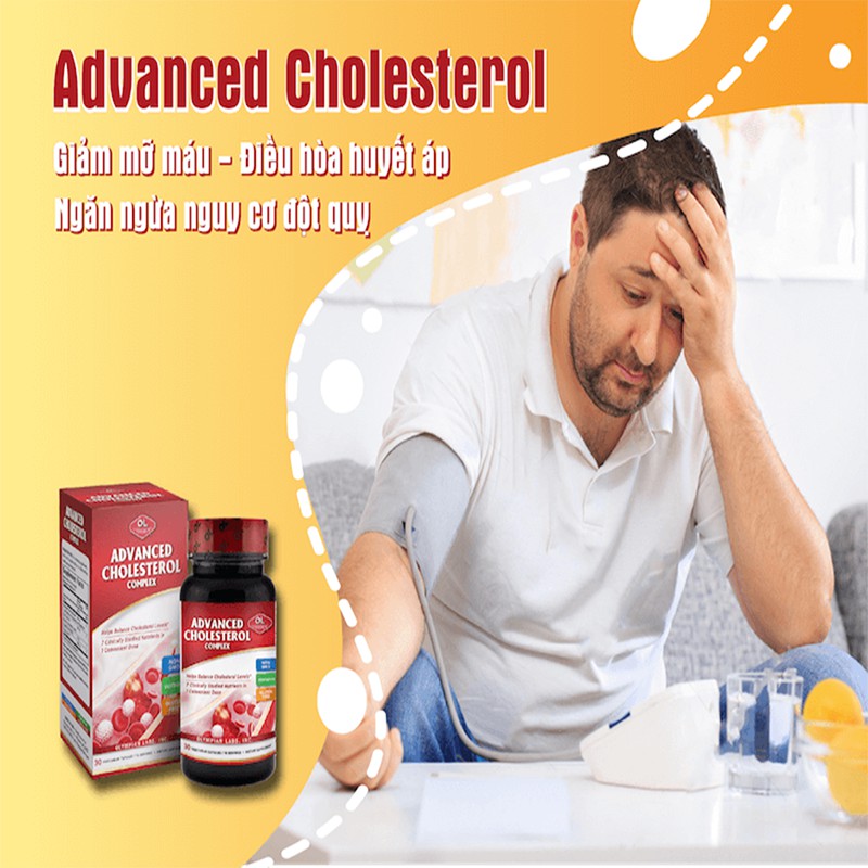 Viên Uống Advanced Cholesterol Complex - Ổn Định Cholesterol, Giảm Mỡ Máu - Hộp 30 Viên