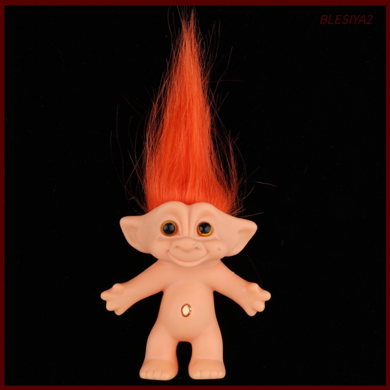 [Blesiya2] Mô Hình Nhân Vật Troll Mini Màu Cam Cổ Điển Trang Trí Bánh Kem Văn Phòng Nhà Cửa