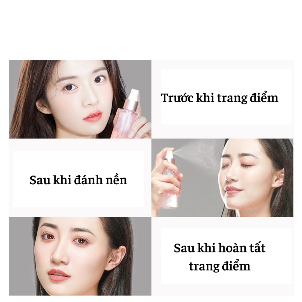 Xịt Khóa Nền Meiking Cố Định Lớp Trang Điểm Dưỡng Ẩm Kiềm Dầu 100ml