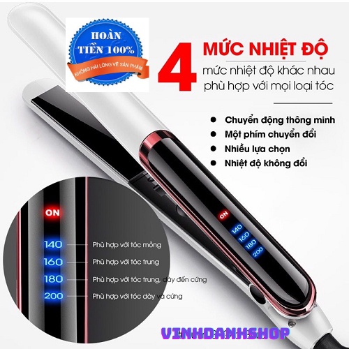 [Mã COSDAY giảm 8% đơn 150K] Máy kẹp tóc, duỗi tóc,máy ép tóc 𝑼𝑶̂́𝑵 𝑪𝑼́𝑷 𝑿𝑶𝑨̆𝑵 𝑳𝑶̣𝑵 Đ𝑨 𝑵𝑨̆𝑵𝑮 Koremi NA_8868