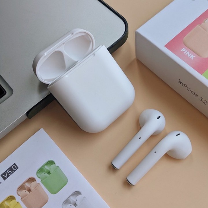 Tai nghe bluetooth i12 không dây nhỏ gọn giá rẻ cho android ios kèm vỏ bảo vệ hình rồng dễ thương.